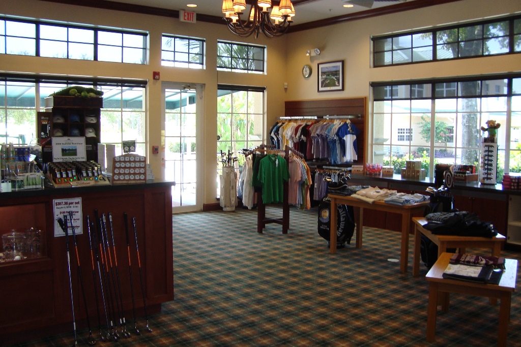 Pro shop at Forest Glen in Naples, Florida.